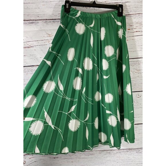 Vintage Marty Gutmacher Pleated Skirt & Blouse Set Size 10 Green White Mod 60’s - Picture 12 of 15